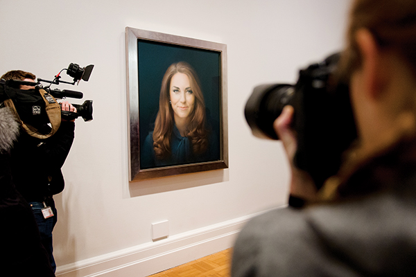 Paul Emsley’s portrait of Kate Middleton. Leon Neal—AFP