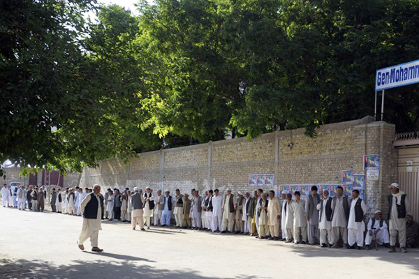 Polling in Quetta, May 11. Banaras Khan—AFP